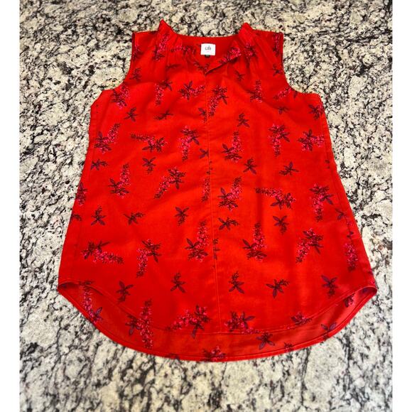 Cabi 5222 Red Floral top size S - Picture 2 of 9